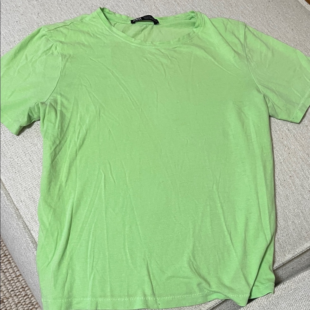 Zara Light Green Short Sleeve Tee